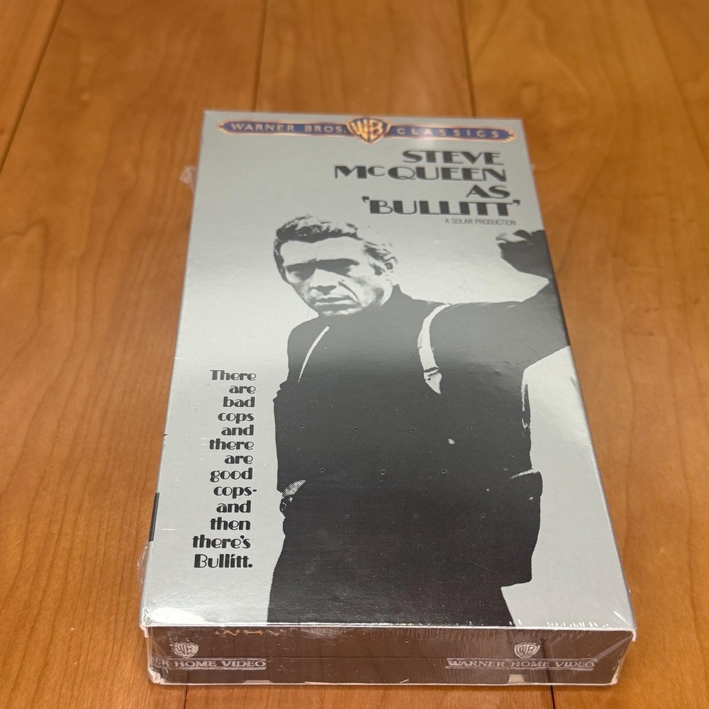 Sealed Warner Bros Classics Bullitt VHS Steve McQueen Film
